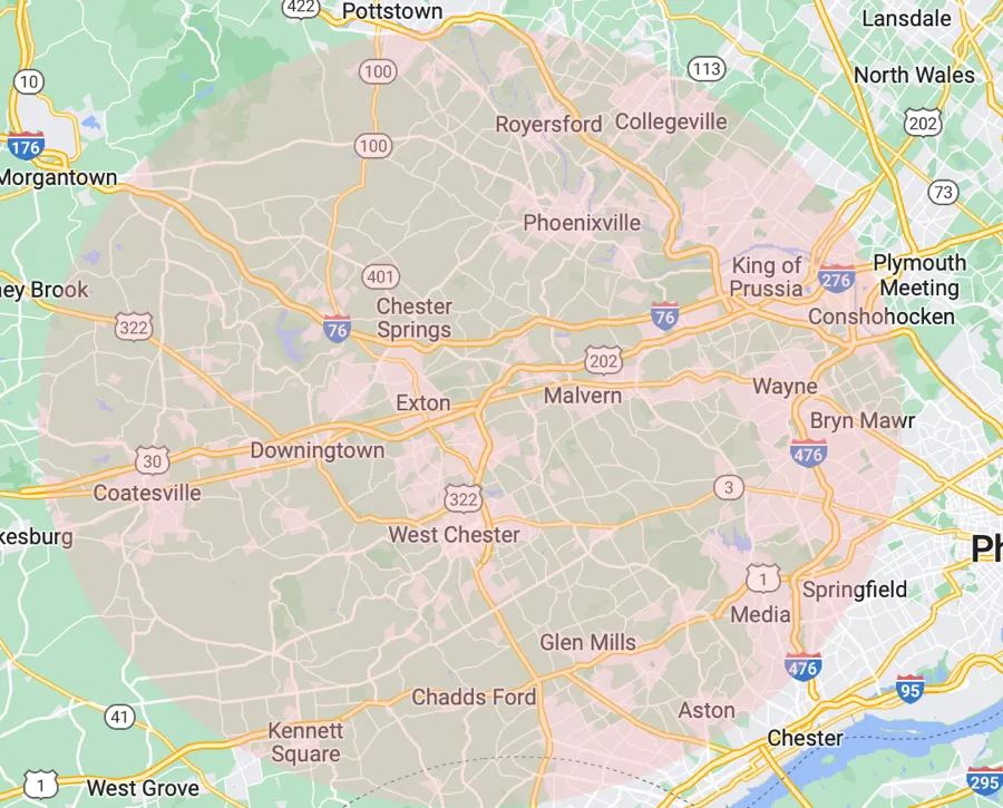 Mainline Custom Made Radiator Covers and egress window wells service area in the Philadelphia area